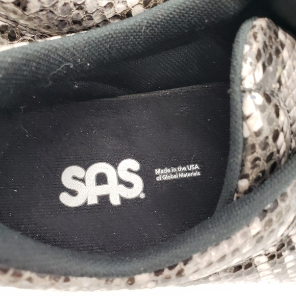 SAS platform sneakers Women US 8 Medium Width gray white black snake Free Rein - Picture 8 of 10